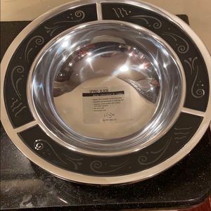Lenox Spyro Black Metal Bowl New in Box
